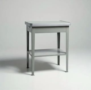 Mesa auxiliar industrial gris metal 1950