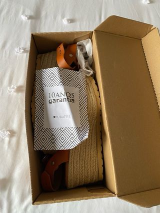 Sandalias cuña esparto Pura Piel T.36
