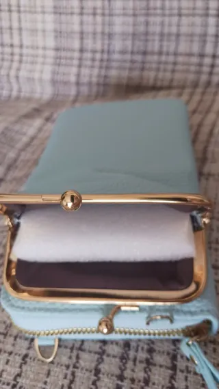 Cartera / Monedero Azul y Dorado