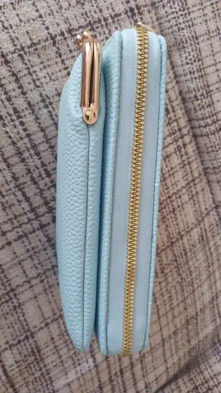 Cartera / Monedero Azul y Dorado