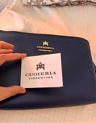 Borsetta Cuoieria Fiorentina Vera Pelle Blu