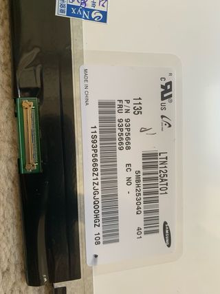Pantalla Samsung LTN125AT01 12.5 HD LED