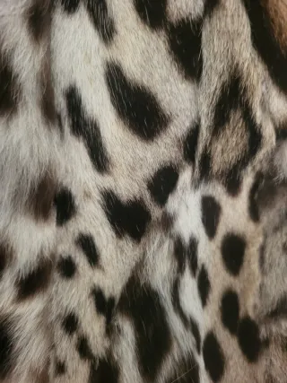 Chaquetón  vintage   de pelo natural animal print