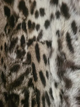Chaquetón  vintage   de pelo natural animal print