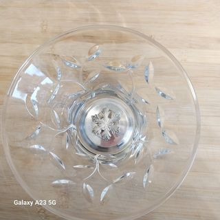 Portacaramelle cristallo e argento