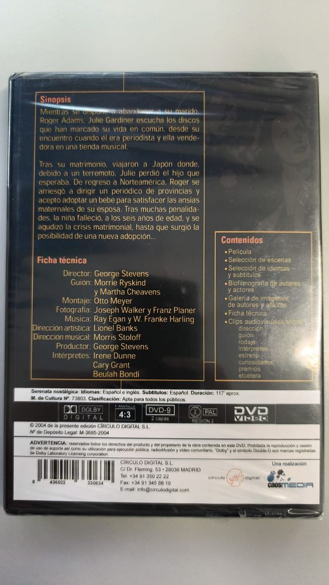 DVD Serenata Nostálgica (Obras Maestras Cine)