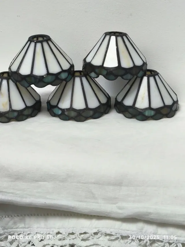 5 madreperla Tiffany e tulipani verdi