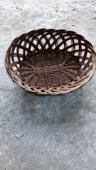 Cesto vimini vintage anni 80