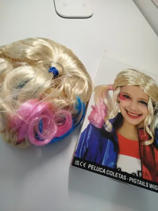 Peluca Harley Quinn Niña Pigtails