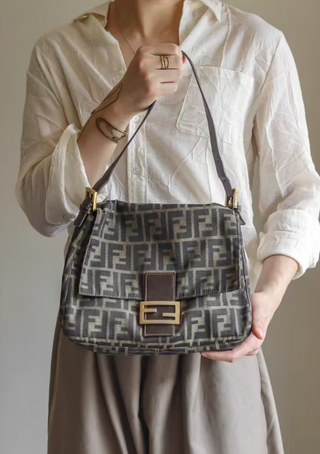 Borsa Fendi Baguette grande originale a 2 cinghie