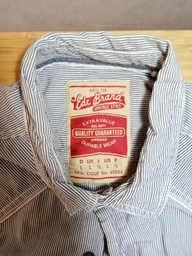 Camisa manga corta rayas estilo vintage