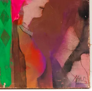 Miquel Ibarz (1920–1987). “Mujer con pañuelo rosa”