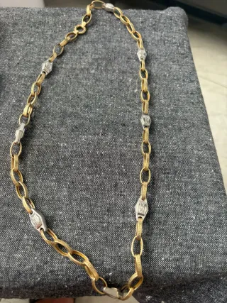 Cadena Versace Oro dorado y plateado 22,57 gramos