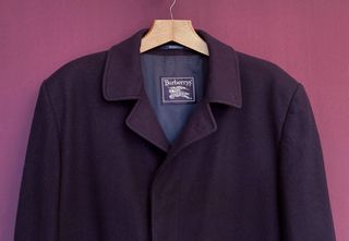 Abrigo Burberrys Lana y Cachemira Azul Marino