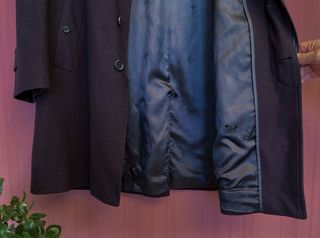 Abrigo Burberrys Lana y Cachemira Azul Marino