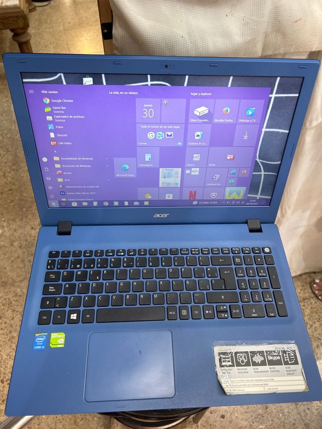 Ordenador Acer Aspire E 15 Azul.
