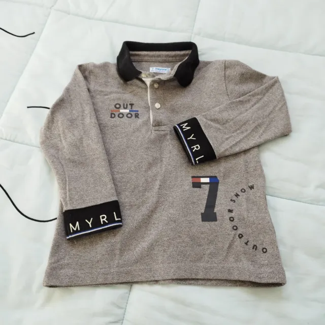 Polo gris Mayoral manga larga