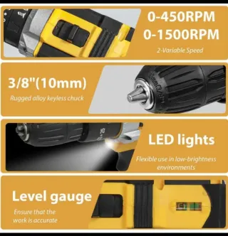 Taladro Atornillador Inalámbrico + Accesorios