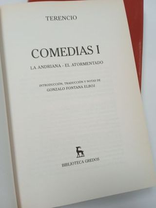 GREDOS: TERENCIO, COMEDIAS, LIBRO I y II
