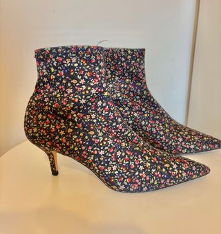 Botines elásticos estampados florales