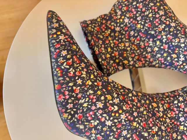 Botines elásticos estampados florales