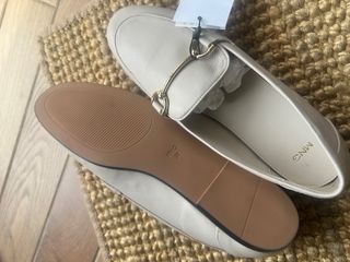 Mocassini beige vera pelle Mango con cartellino