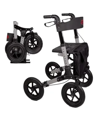 Andador plegable con asiento