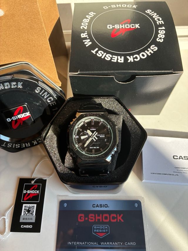 Reloj Casio G-Shock Negro y Plateado