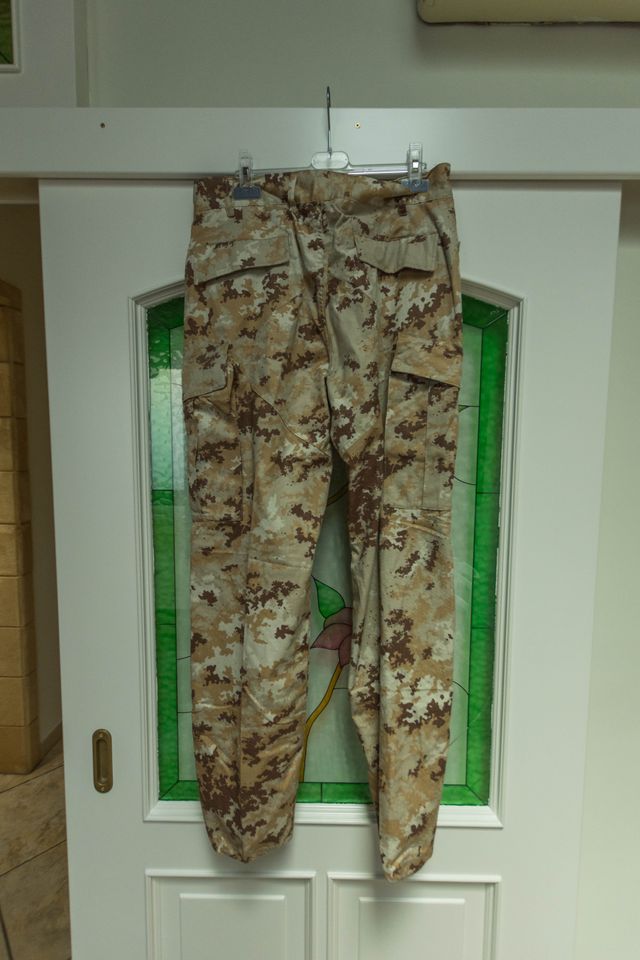 Pantaloni militari uomo beige/marrone