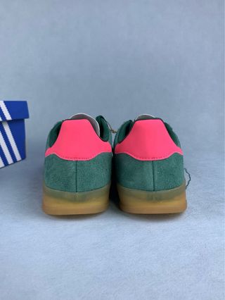 Adidas Gazelle Indoor Green/Lucid Pink Size 38.5