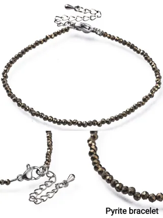 Braccialetto di Pirite. Perline 2~2,5 mm