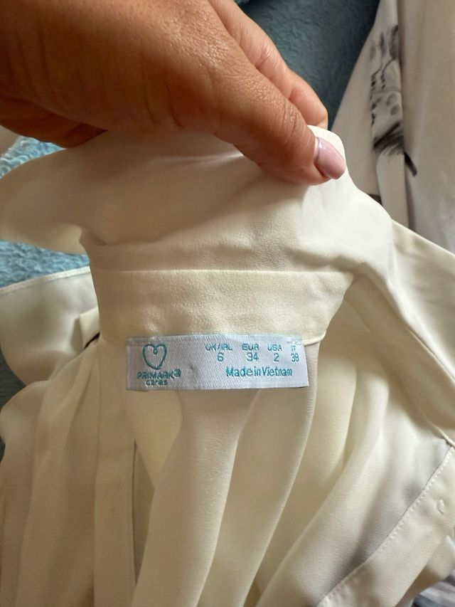 Lote 2 blusas Primark blancas y negras T.34