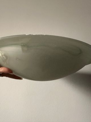 Lampadario in vetro bianco e verde