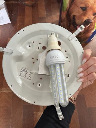 Lampadario in vetro bianco e verde