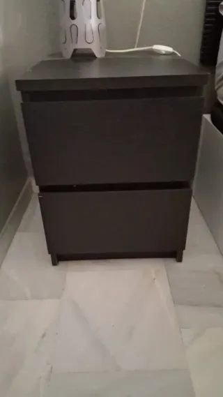 Mesitas de noche de madera MALM 2 mesitas