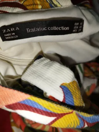 Vestido floral blanco y rosa talla S