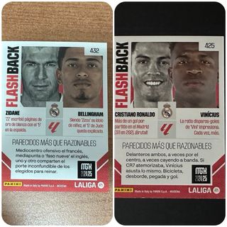 Cromos Flashback Cristiano/Vini y Zidane/Bellingha