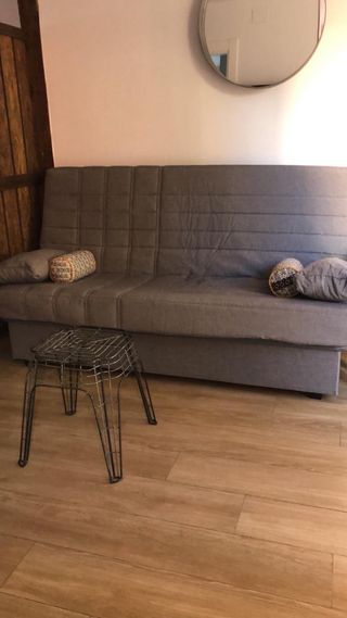 Sofá Cama Gris Tela