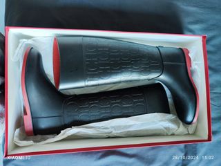 Botas de agua Carolina Herrera CH negras