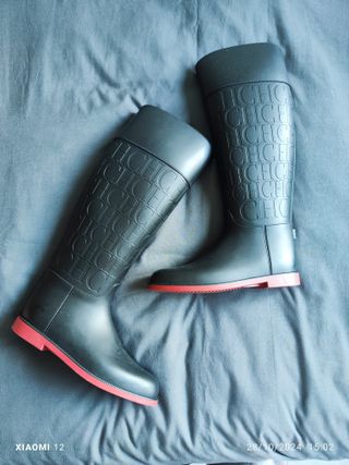 Botas de agua Carolina Herrera CH negras