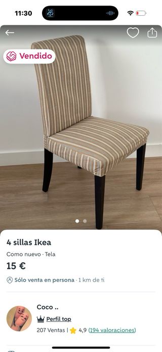 Fodere per 4 sedie Ikea