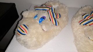 Pantofole bianche a forma di renna