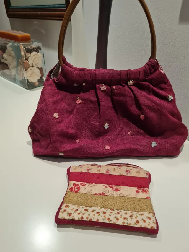 Lote bolso y monedero hecho a mano