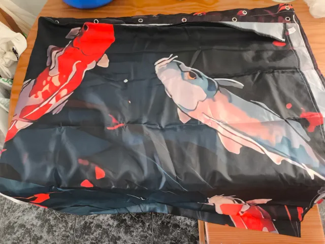Cortinas con diseño de peces Koi