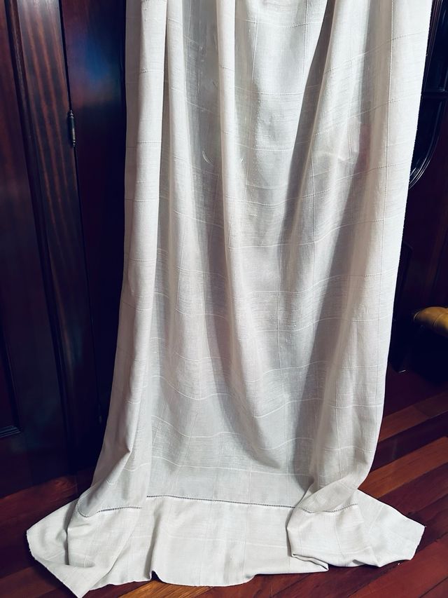 Cortina Lino Beige Alta Calidad