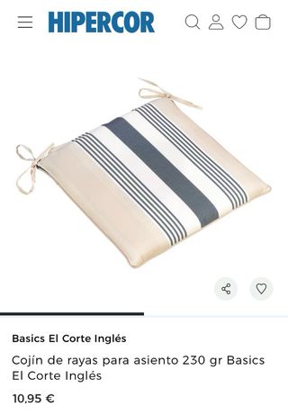 4 Cojines para asiento 40x40cm 