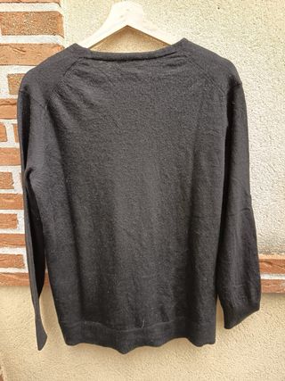 Jersey Massimo Dutti Lana y Cashmere Negro Talla M