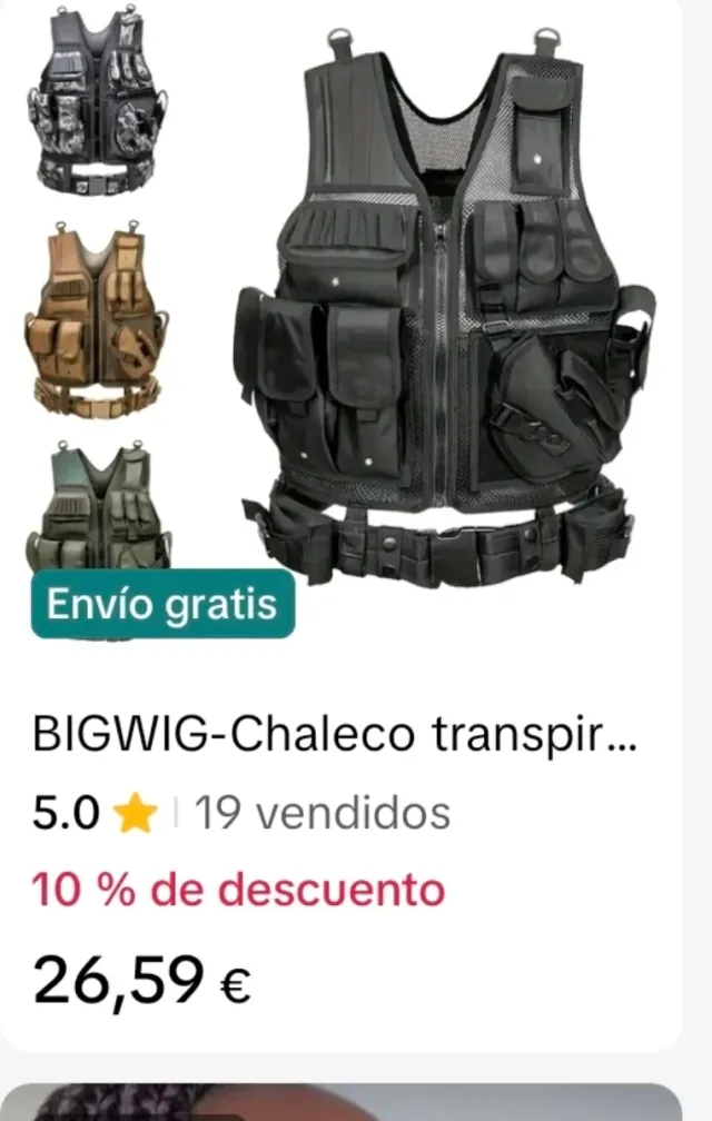 Chaleco táctico BIGWIG transpirable