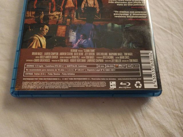 Blu-ray Clowntown Terror Español