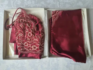 Pijama lencería Garel granate. Talla 42